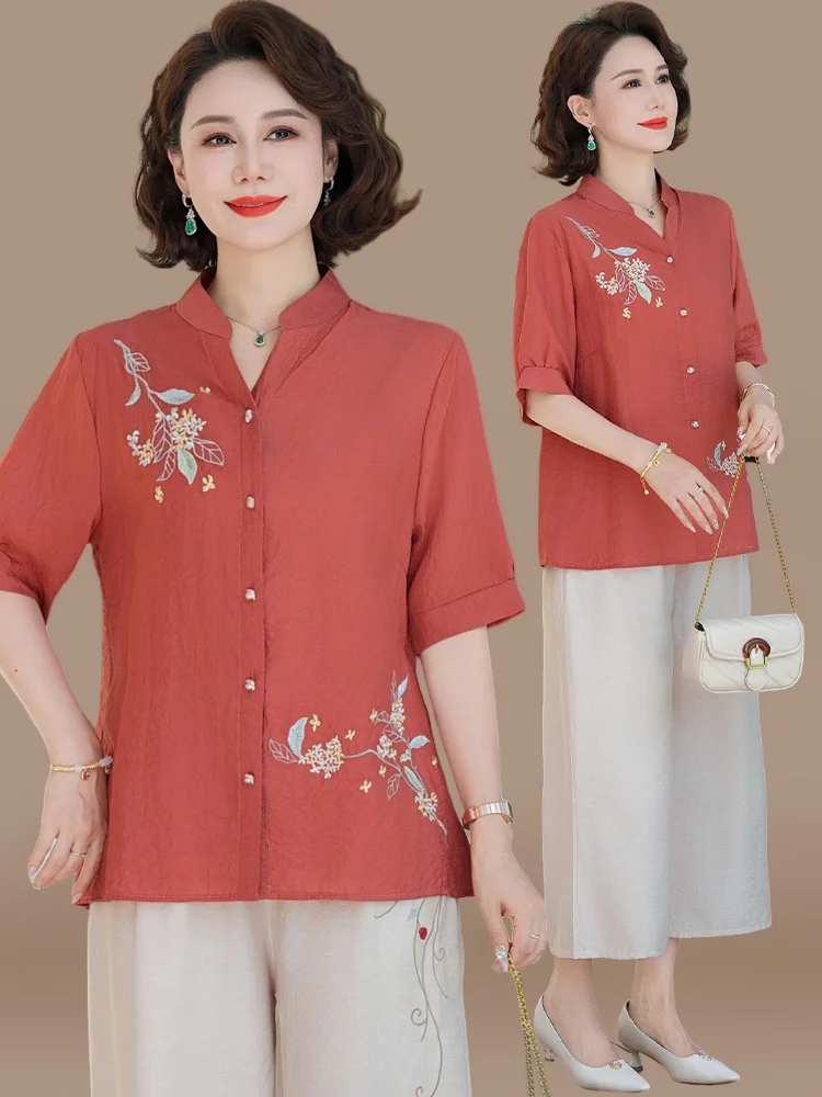 nuevo-conjunto-de-ropa-de-verano-2025-a-la-moda-para-mama-camisa-de-manga-corta-para-mujer-de-mediana-edad-y-ropa-para-mujeres-de-mediana-edad