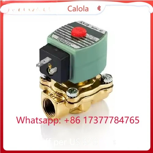 ASCO 8320G174 Industrial Solenoid Valve, Authentic 3-Way Brass Valve for Fluid Control