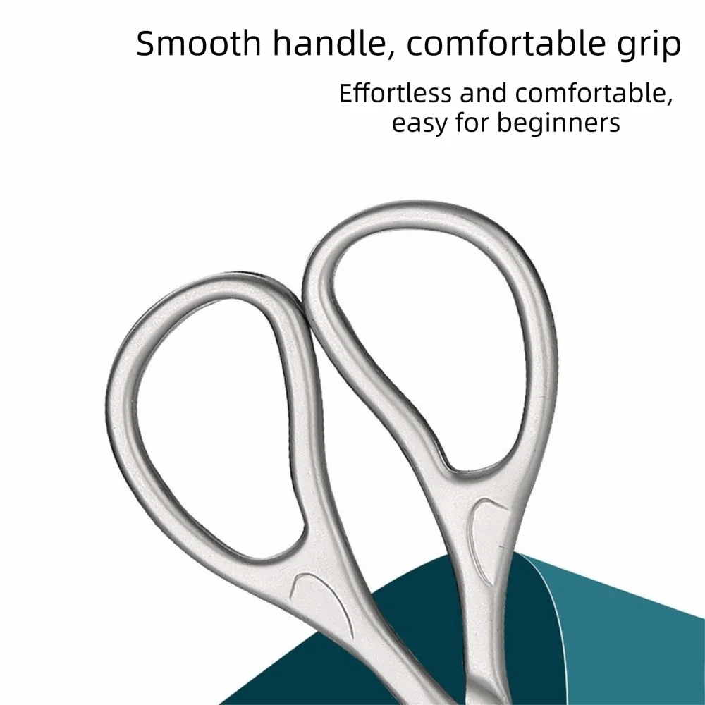 Stainless Steel Nail Clippers Curved Blade Ergonomic Design Manicure Scissors Rust Free Comfortable Grip Nail Trimmer Eyelashes