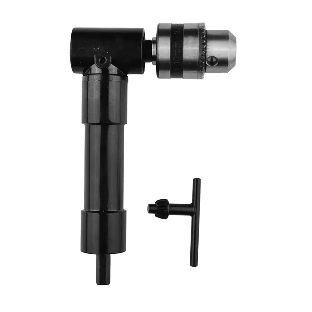 90 Degree Keyless Plastic Chuck Three Claw Adapter Cordless Drills Right Angle Torque 25N M 8mm Shaft Electric Drill Corner Tool