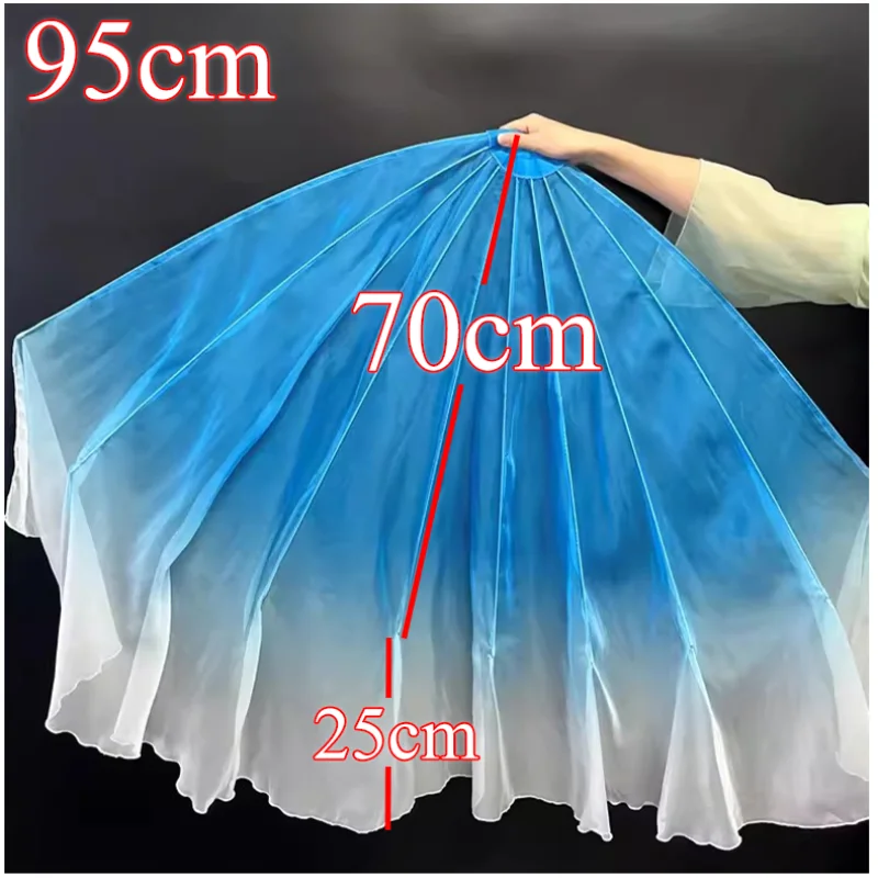 Belly Dance Big Size Fan Veil Soft Chiffon Fabric Fans Bendable Stick Stage Performance Props Dance Accessories Adults 1pcs