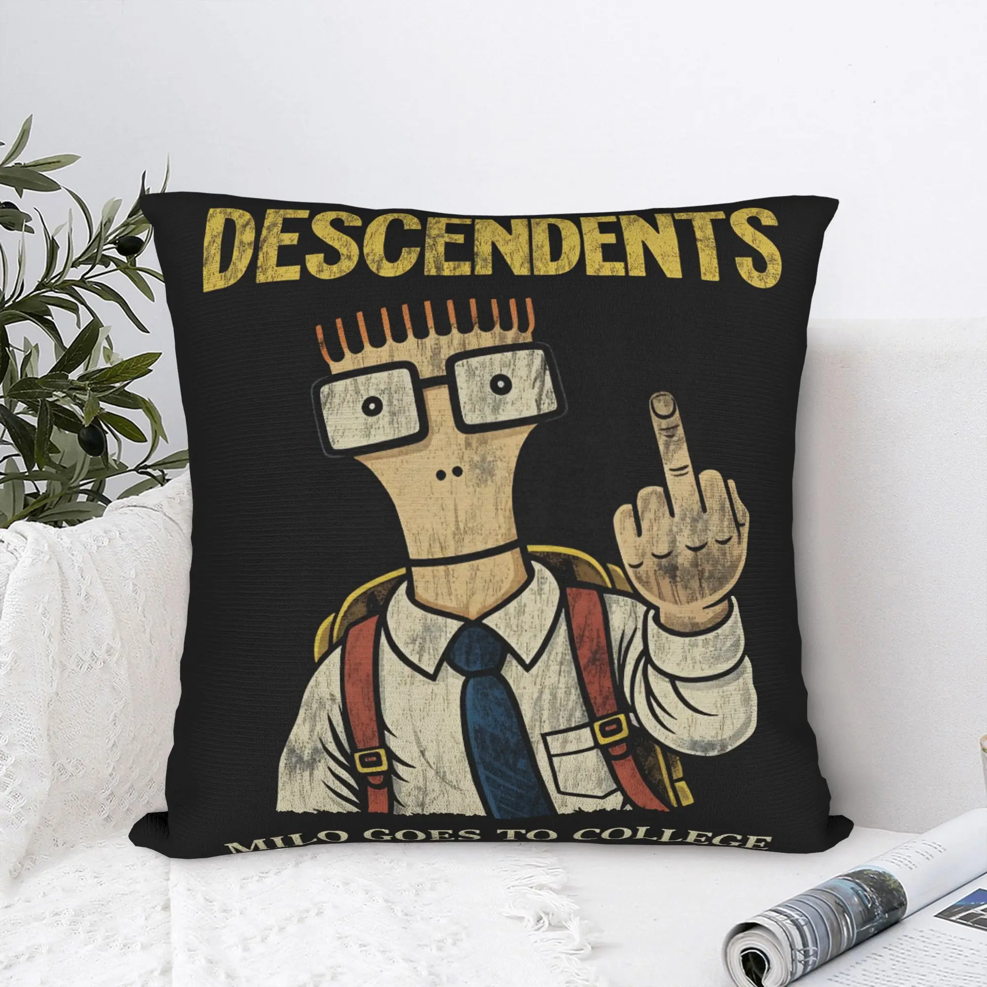 Descendents Milo Goes to College Pillow Cover  Cute Funny Pillow Case For Living Room Chair Soft Pillowcases Gift