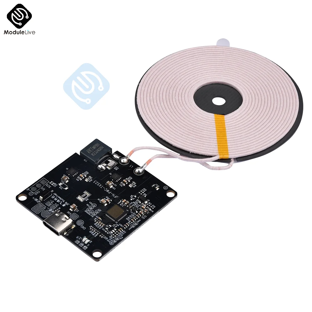 Imagem -03 - Módulo de Carregador sem Fio Invisível 13 mm Placa-mãe de Carregamento sem Fio de Longa Distância Faça Você Mesmo Carregador sem Fio Bobina qi Novo