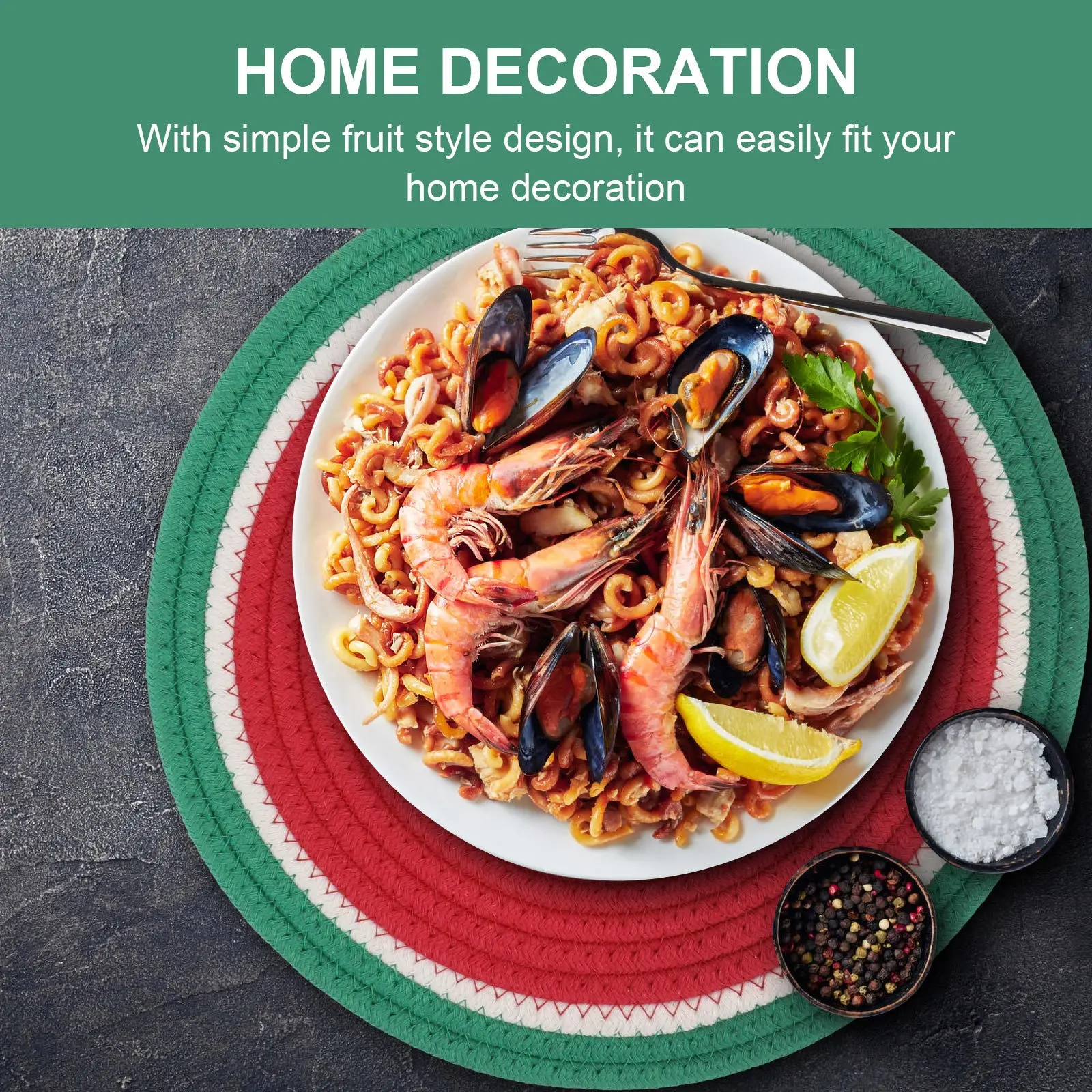 1 قطعة تحديد الموقع المنسوجة القطن حبل المواد الزخرفية الفاكهة نمط أدوات المائدة وسادة لطاولة الطعام حماية ديكور المنزل