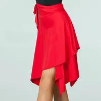 Dance Skirt Irregular Sexy Latin Dance Long Skirt Women Samba Dancing Adult Stage Rumba Tango Dress Latina Competition Costumes