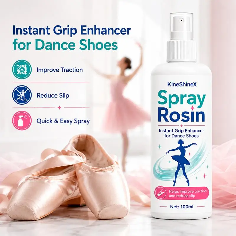 Non-Slip Footwear Grip Spray Improves Traction Fast Absorption for Dance Shoes Running Sneakers Walking Work Use