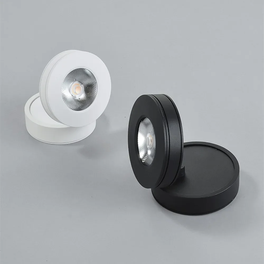 

Ультратонкий светодиодный потолочный светильник, складной потолочный светильник на 90 градусов, 3 Вт, 5 Вт, 7 Вт, потолочный светильник для поверхностного монтажа, переменный ток 220 В, для внутреннего потолка