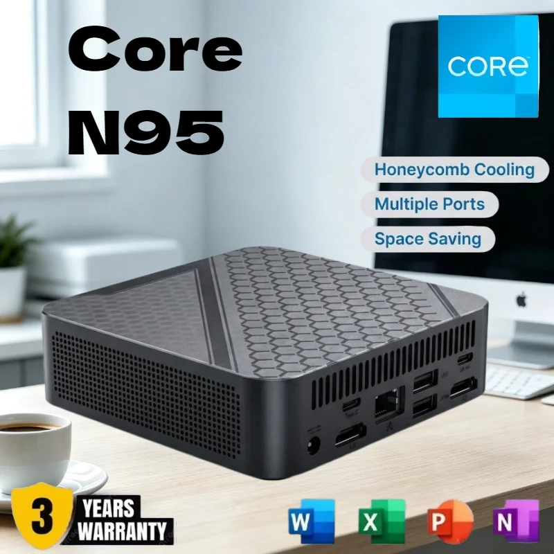 New Mini PC Portable Core N95 1TB 2TB SSD WIFI 6 BT5.2 16GB RAM 4K HD Mini Gaming Office Study Pc