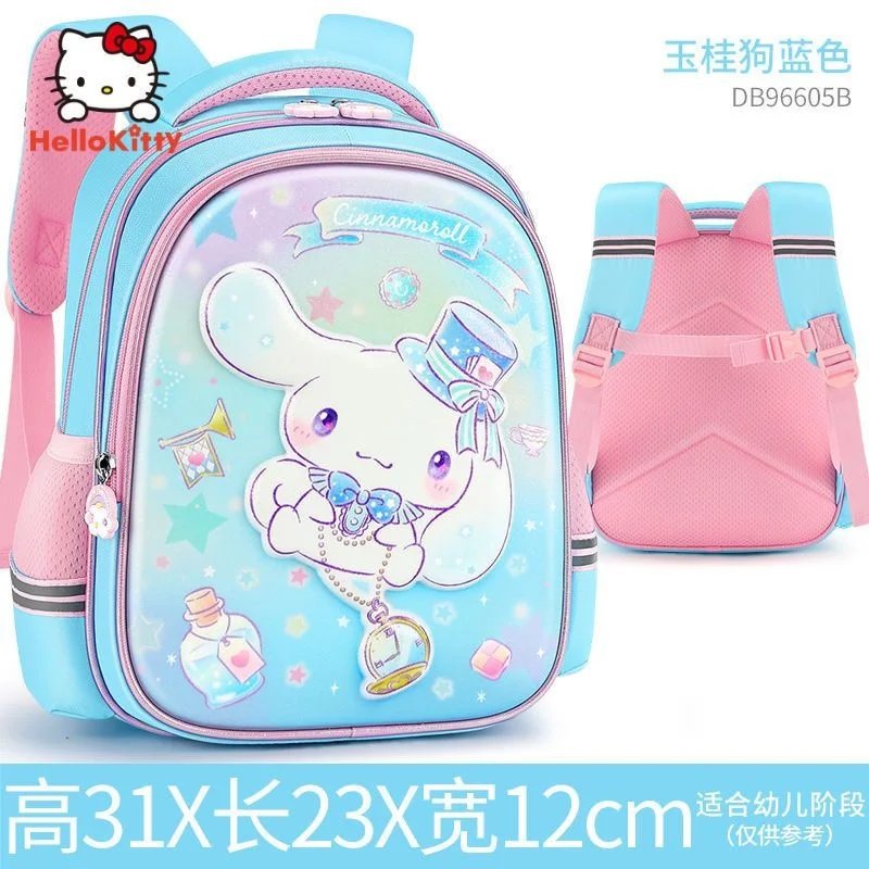 2024 new Sanrio Hello Kitty Primary School Bag Girls Large Capacity Backpack 1-6th Grade Cartoon Cute Kuromi Childrens schoolbag