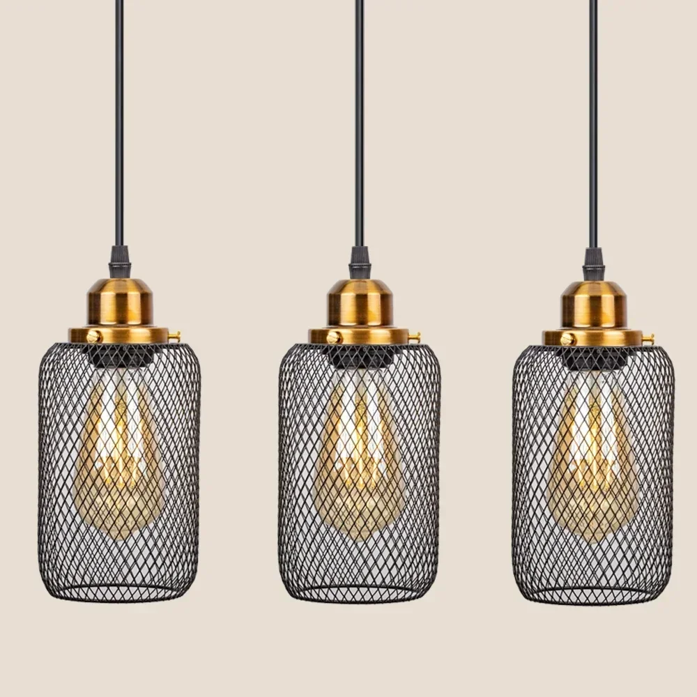 

Black Minimalist Vintage cage Pendant Lights Cafe/Bar/window/loft Lamp multi style Pendant Lamps Decoration Indoor Lighting E27