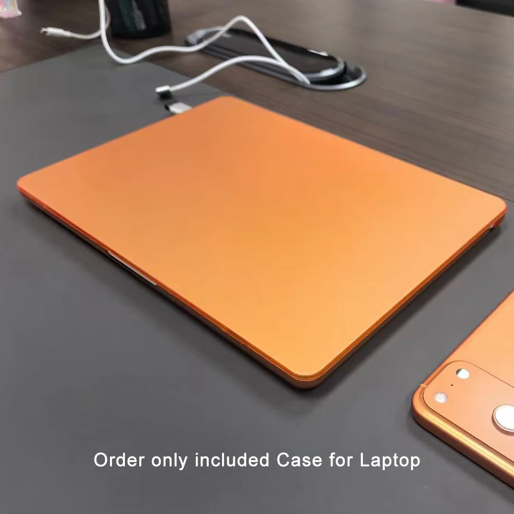 2026 New Orange Color Laptop Case Compatible With MacBook Air 13 Case M5 M4 M3 M2 13.6 Inch 2025 Protective Shell Hand Cover