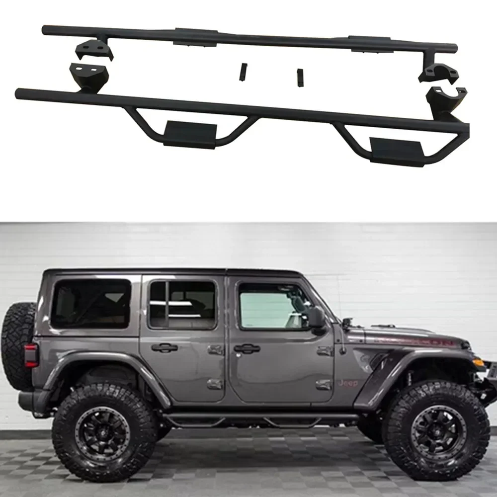 

Black Steel 4 Door Pedal 4 Door Side Step For Jeep For Wrangler JL 2018+ JL1061