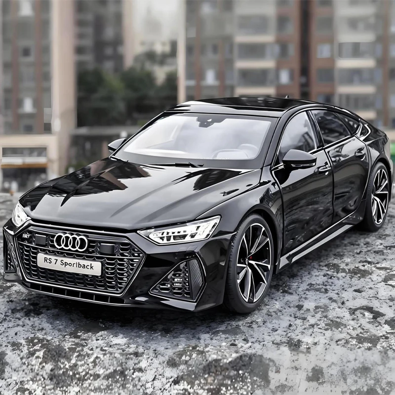 1:18 AUDI RS7 Sportback Four Door Coupe Remote Control Alloy Diecast Model Car Hobby Collecting Decorative Gifts Boyfriend Box