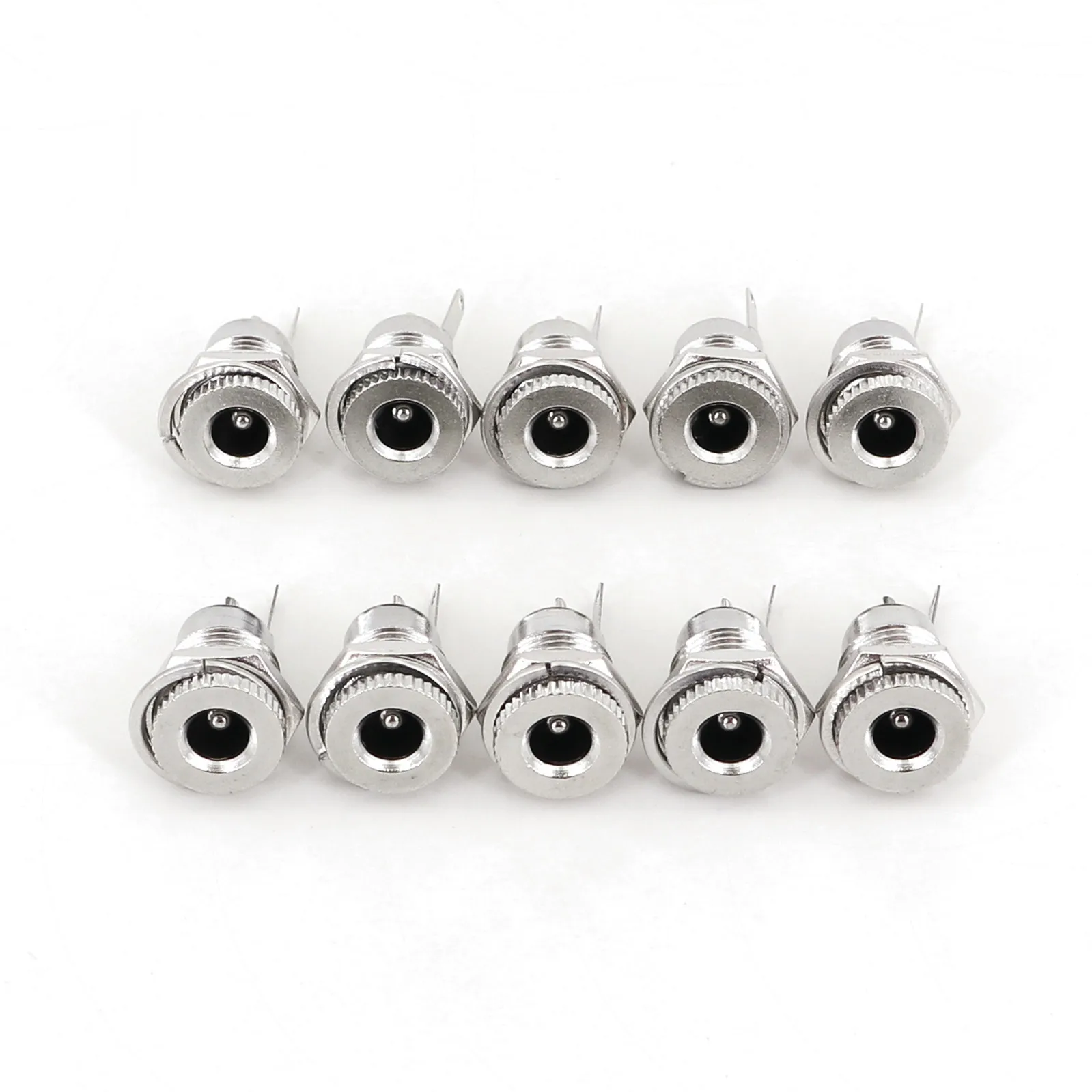 10Pcs Copper Alloy DC099 5.5 x 2.1mm/2.5mm DC Power Jack Panel Mount Socket Connector