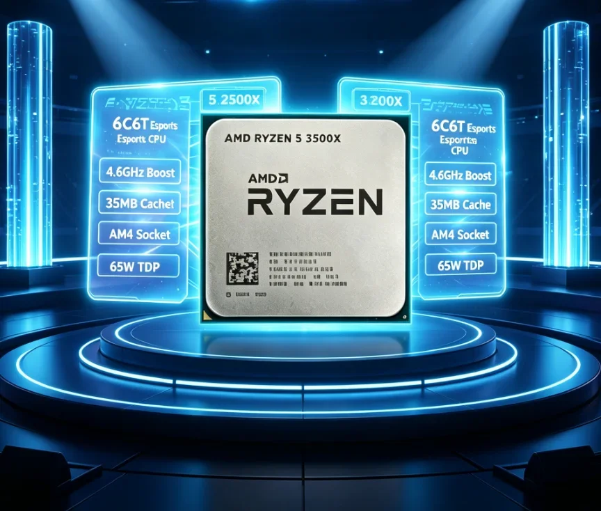 AMD Ryzen 5 3500X Value Gaming CPU AM4 Platform Low Power Consumption For Student DIY Home Entertainment Assembly Without Cooler