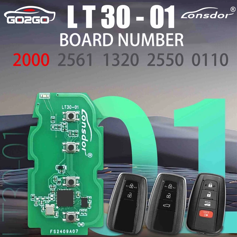 Lonsdor LT30-01 Universal 4A Smart Key PCB for Toyota Corolla Levin Allion Camry work with K518 Pro KH100+ K518 Series