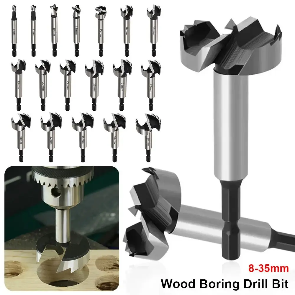 

1 шт., сверла Форстнера из высокоуглеродистой стали, 1/4 дюйма, 6,35 мм, шестигранный хвостовик, 8-35 мм, сверло с плоским крылом, многозубчатый открывалка для деревянных отверстий