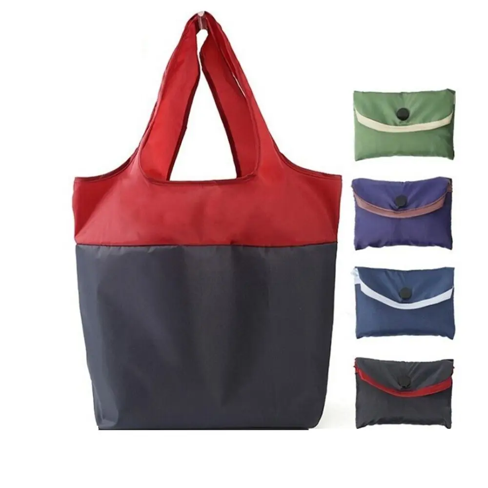 Portable Cloth Bag Supermarket Shopping Bag Grocery Bag Storage Bag Tote Pouch Folding Shopping Bag Shoulder Handbag Eco Bag