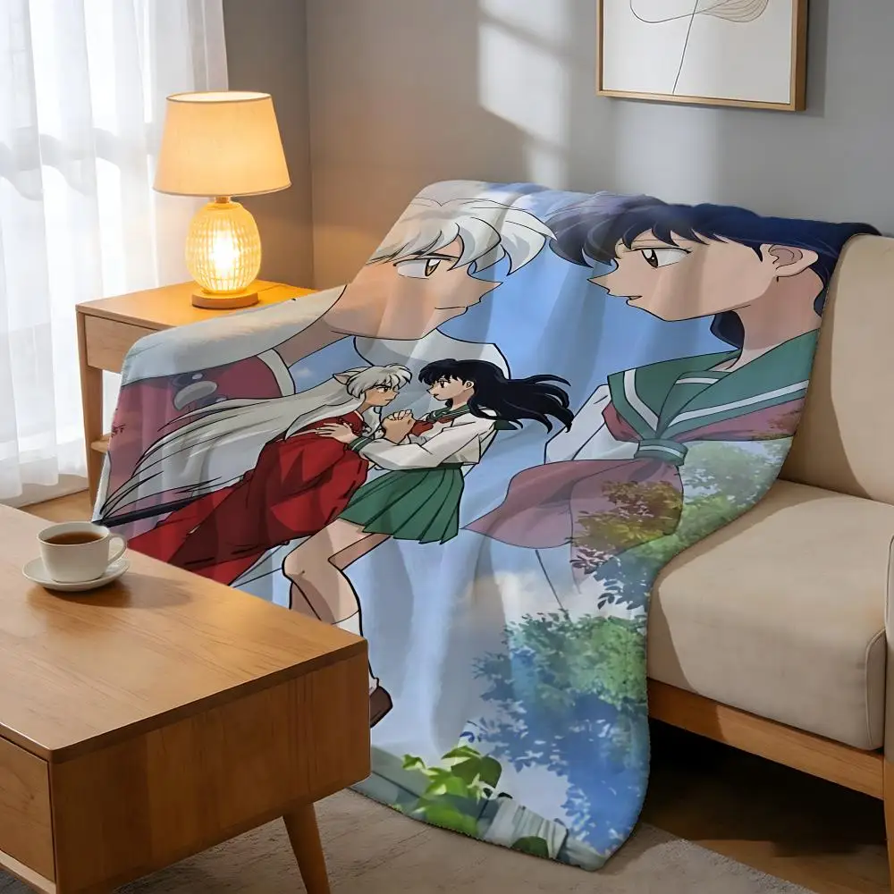 Throw High-Density Short Plush Blanket For Sofa Nap Air-Conditioned Room Soft Skin-Friendly Comics Inuyasha