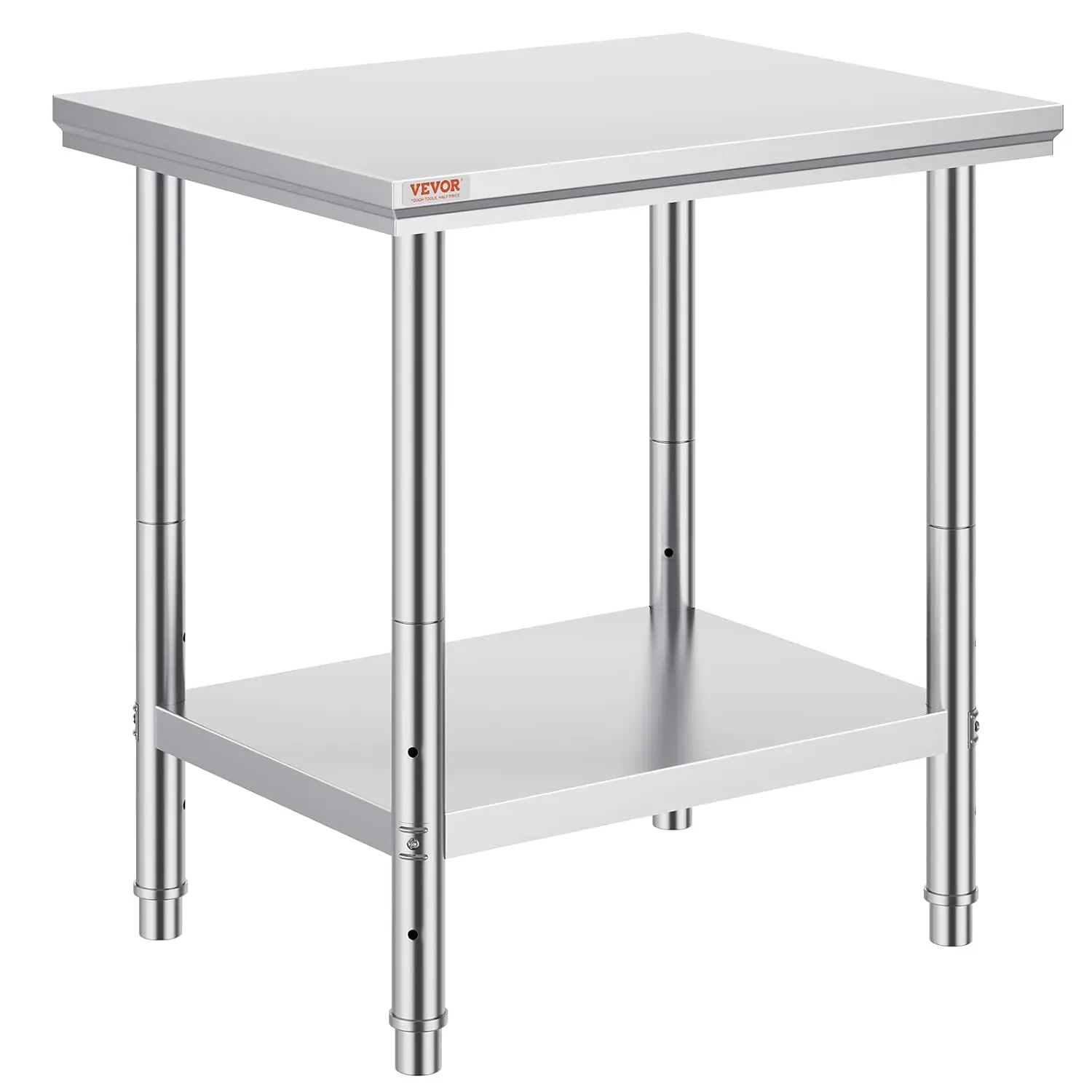 

Stainless Steel Work Table 24x30x32 Inch Heavy Duty Commercial Prep Table with Adjustable Shelf for Kitchen Restaurant