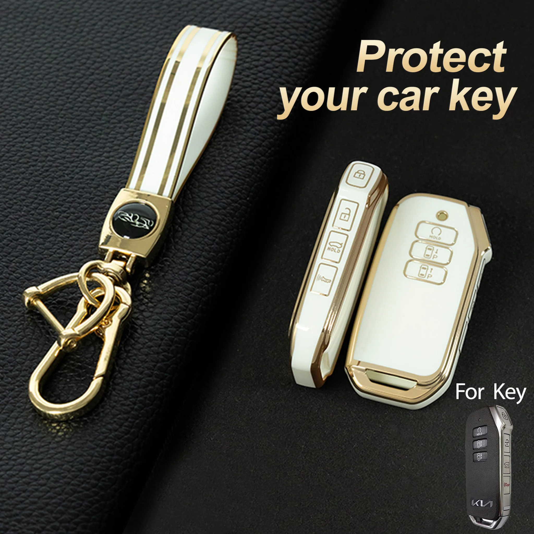 

Car Flip Key Case Cover For Kia Sorento MQ4 Sportage NQ5 EV6 GT-Line Niro Seltos K5 K7 K8 Carnival Sedona 2021 2022 2023 2024