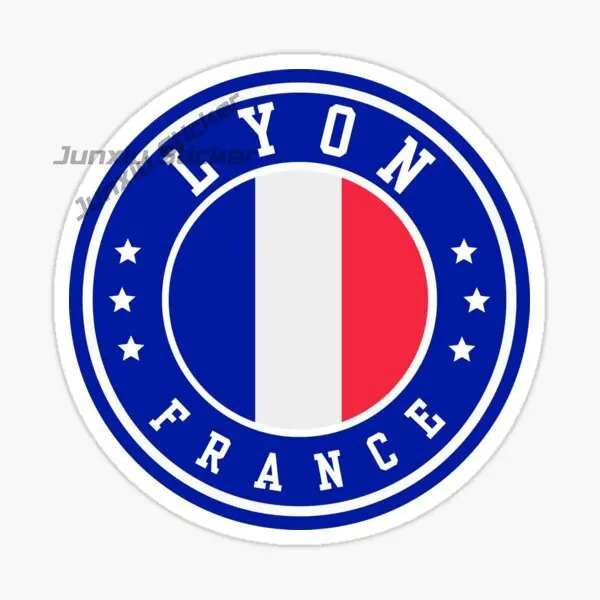 FRANCE LYON Flag National Emblem Vinyl Self-Adhesive Car Sticker Decal