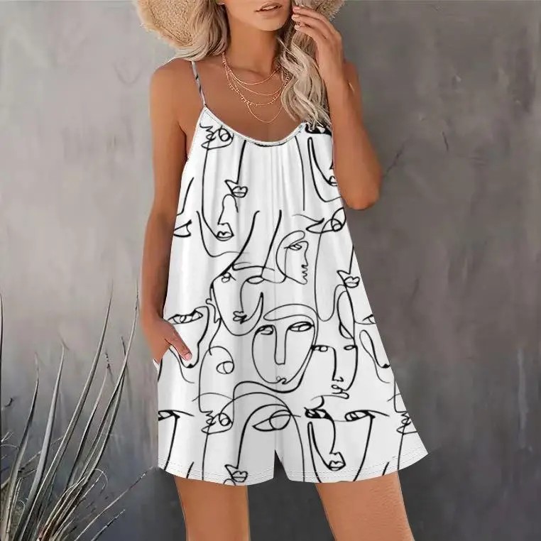 

Женский комбинезон Csole с низкой талией и принтом ort Sve, брюки из кожи, брюки пять четвертей, осенняя коллекция, модная повседневная одежда