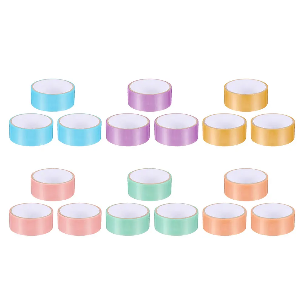 

18 Rolls Pearl Adhesive Sticky Balls Tape Decorative Colored Tape Set for DIY Projects Journals Notebooks Craft Adhesive Tapes