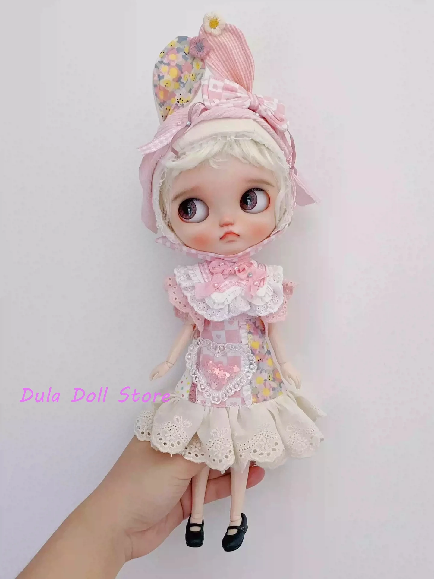 

Dula Doll Clothes Dress Pink bunny suit dress Blythe ob24 ob22 Azone Licca ICY JerryB 1/6 Bjd Doll Accessories