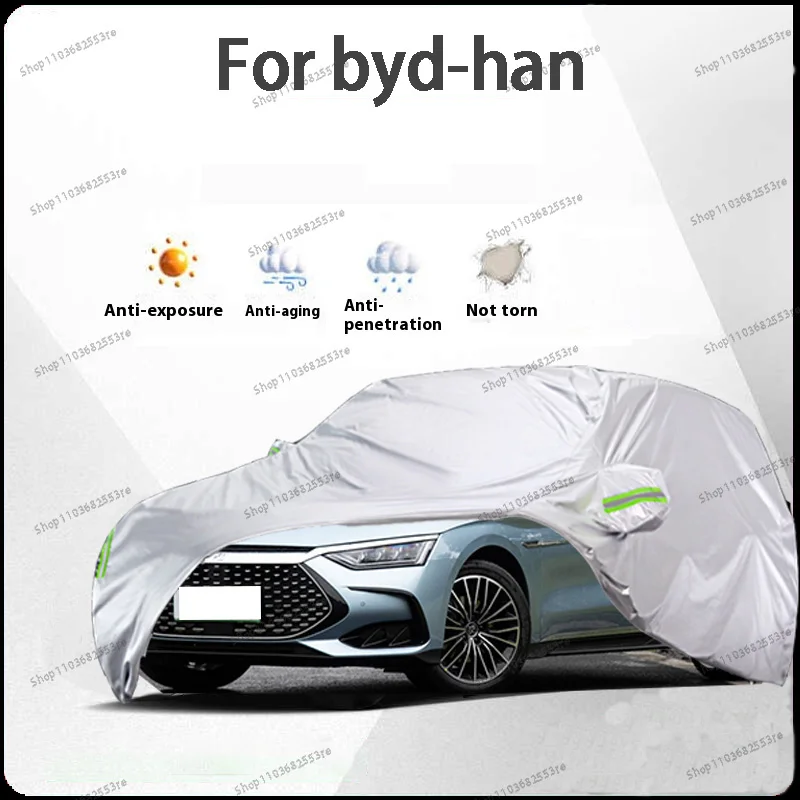 

For BYD Han Fit Car Cover Waterproof Dustproof Sunshade (UV) Snowproof Silve Full Cover with All-Day Protection