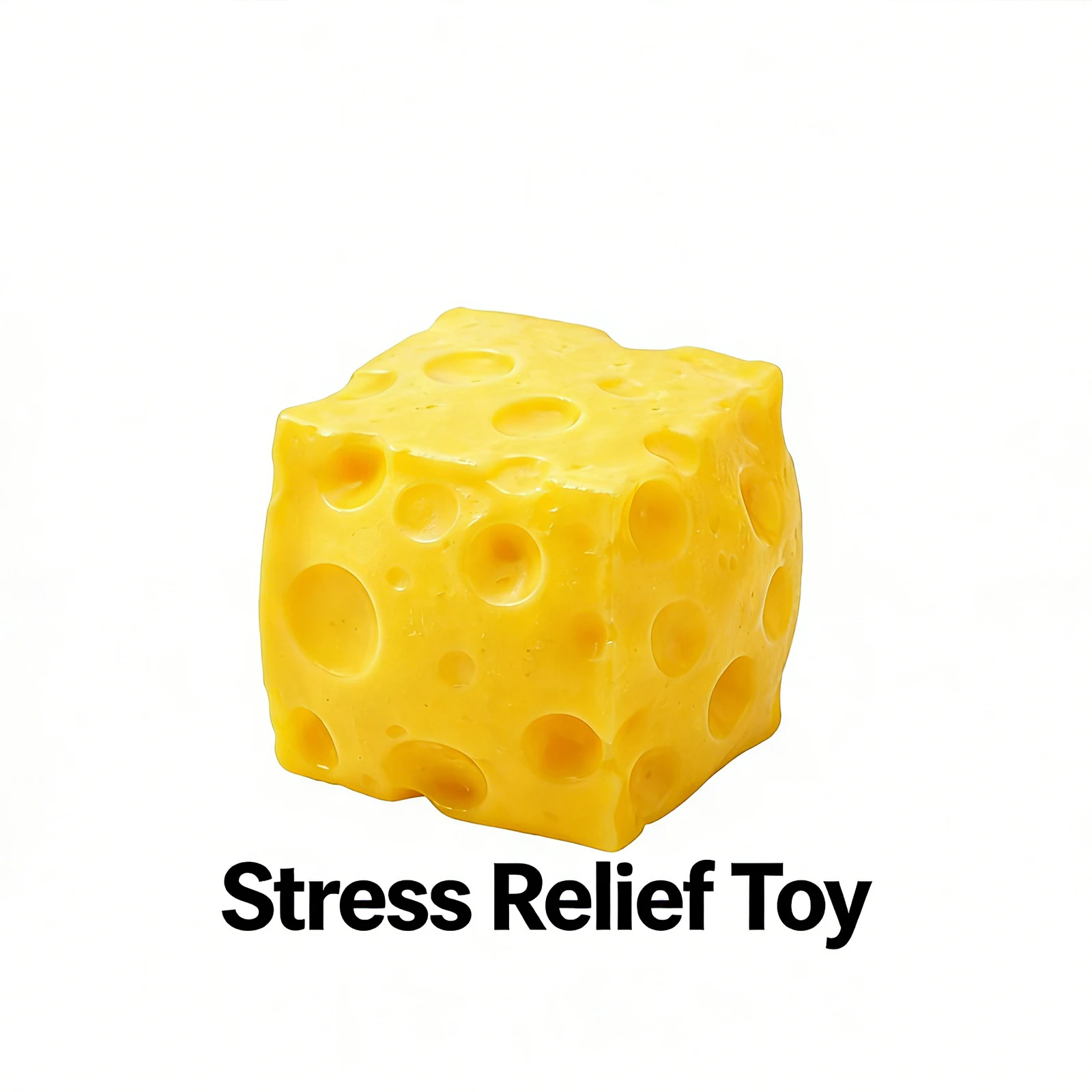 Yellow Cheese Squishy Toy Simulation Food Soft Rebound Durable Portable Stress Relief Squeeze Toy Relax Anxiety Focus Boost