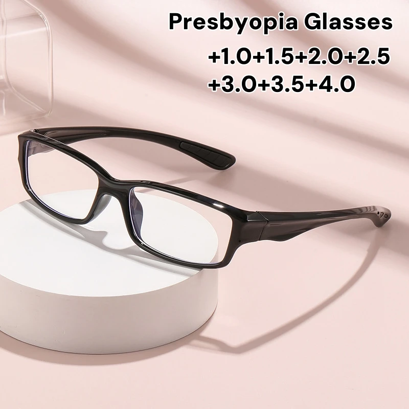 

Reading Glasses Men Women Sports Anti-blue Light Presbyopia Eyewear Outdoor Cycling Anti Slip Frame Goggles +100 To+400 Glasses