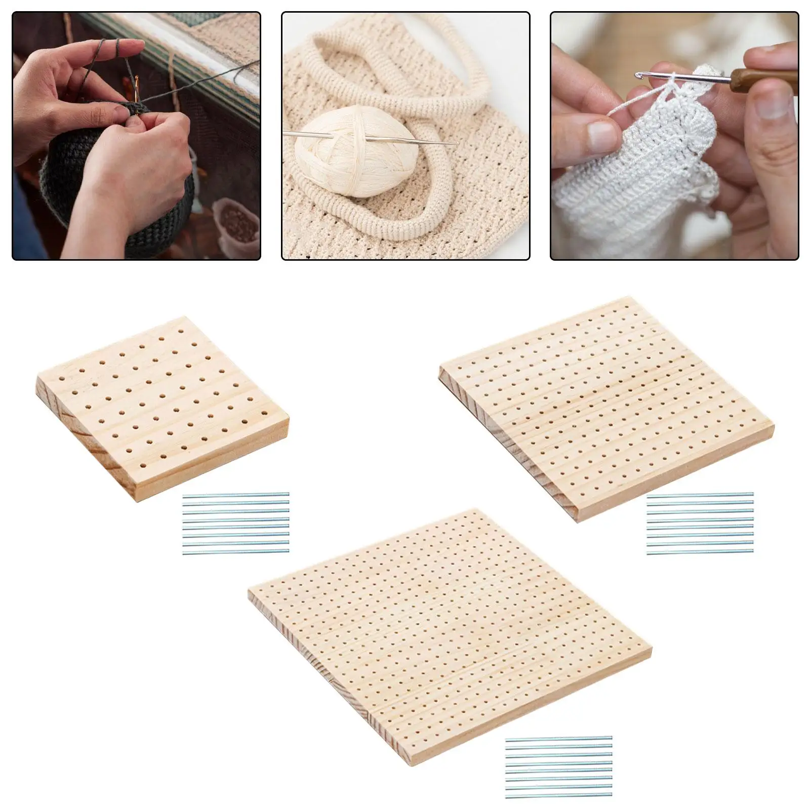 Crochet Blocking Boards Crochet Supplies Blocking Mats for Granny Squares Knitting Hats Pillow Cover DIY Knit Purse Bags Adults