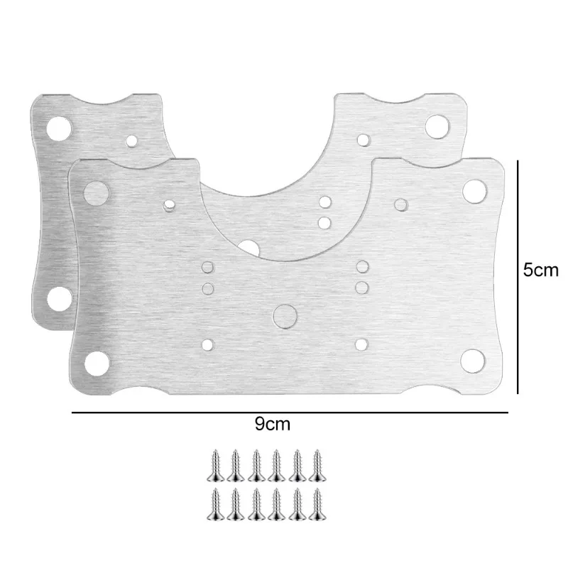 Stainless Steel Hinge Repair Plate for Cabinet Furniture Hinges Mounting Kits Kitchen Cupboard Door Fixing Plate Hardware Tools