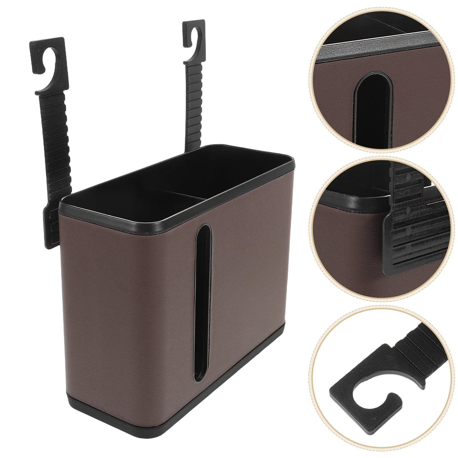 

Car Seat Back Organizer Multifunctional Storage Box Tissue Holder Trash Bin Rear Seat Car Organizer Container Vehicle Trash Can