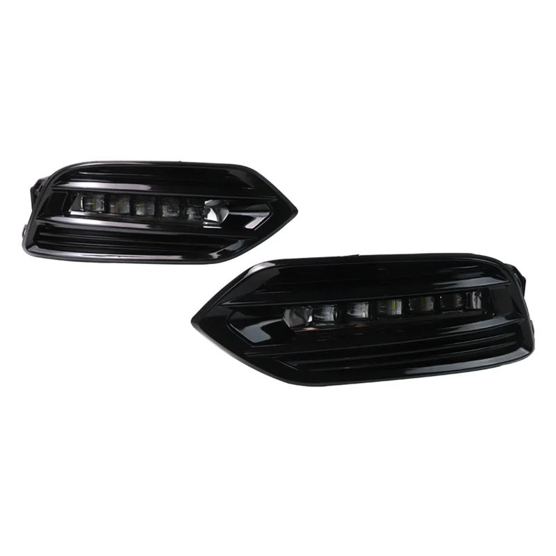 

Car Fog Lamp Decoration 2PCS LED Daytime Running Light For Honda HRV HR-V Vezel 2018 2019 2020 2021 Yellow Turn Signal
