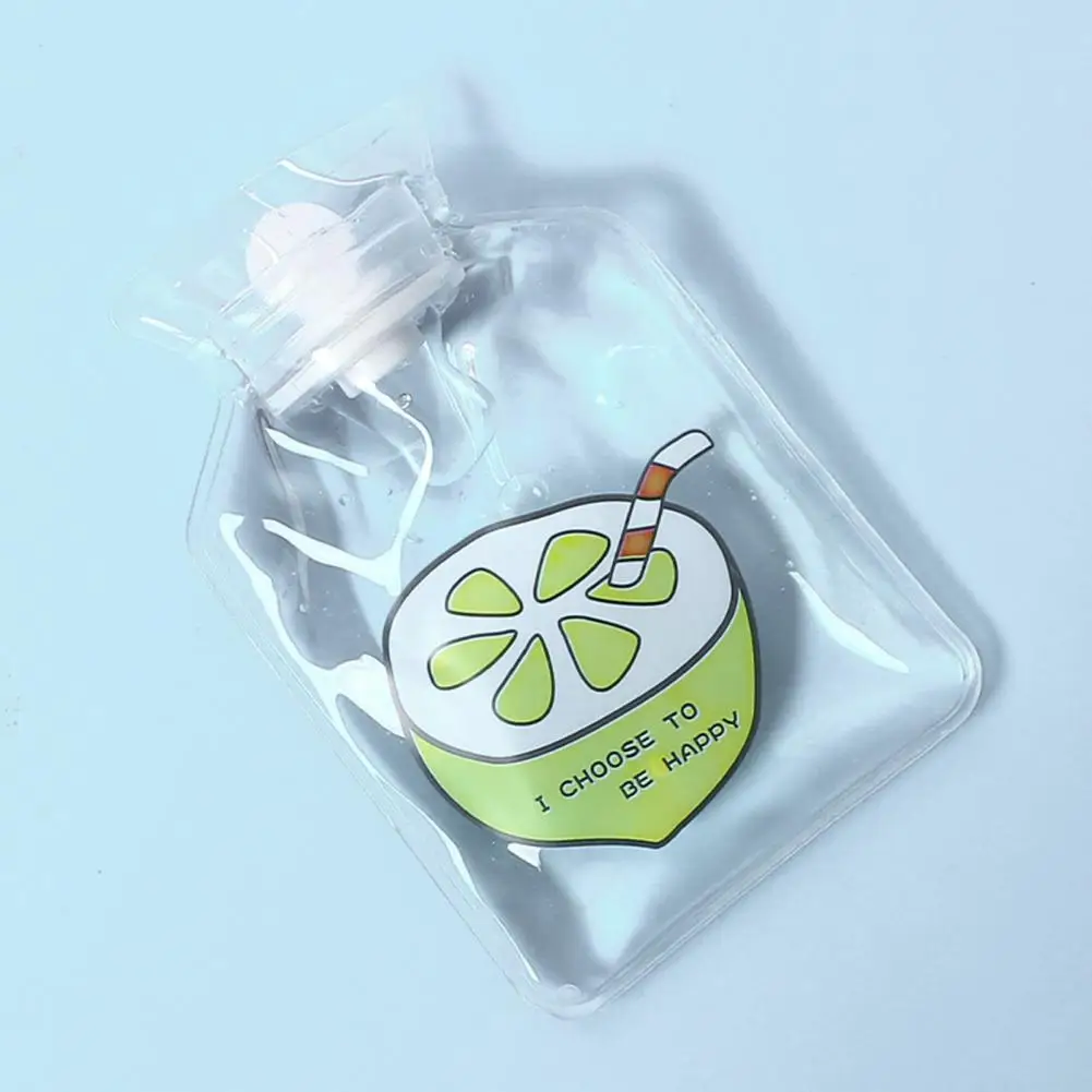 1pcs Portable Safe Hot Water Bag Cute Girl Heart Relaxing Transparent Warm Water Bottle Household Mini PVC Material Hand Warmer