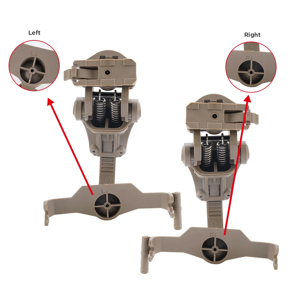 ZTAC Tactical Helmet Mount ARC Rail Adapter Headset Accessories For COMTA II III Airsoft Tactical Shooting Headphone Hunting