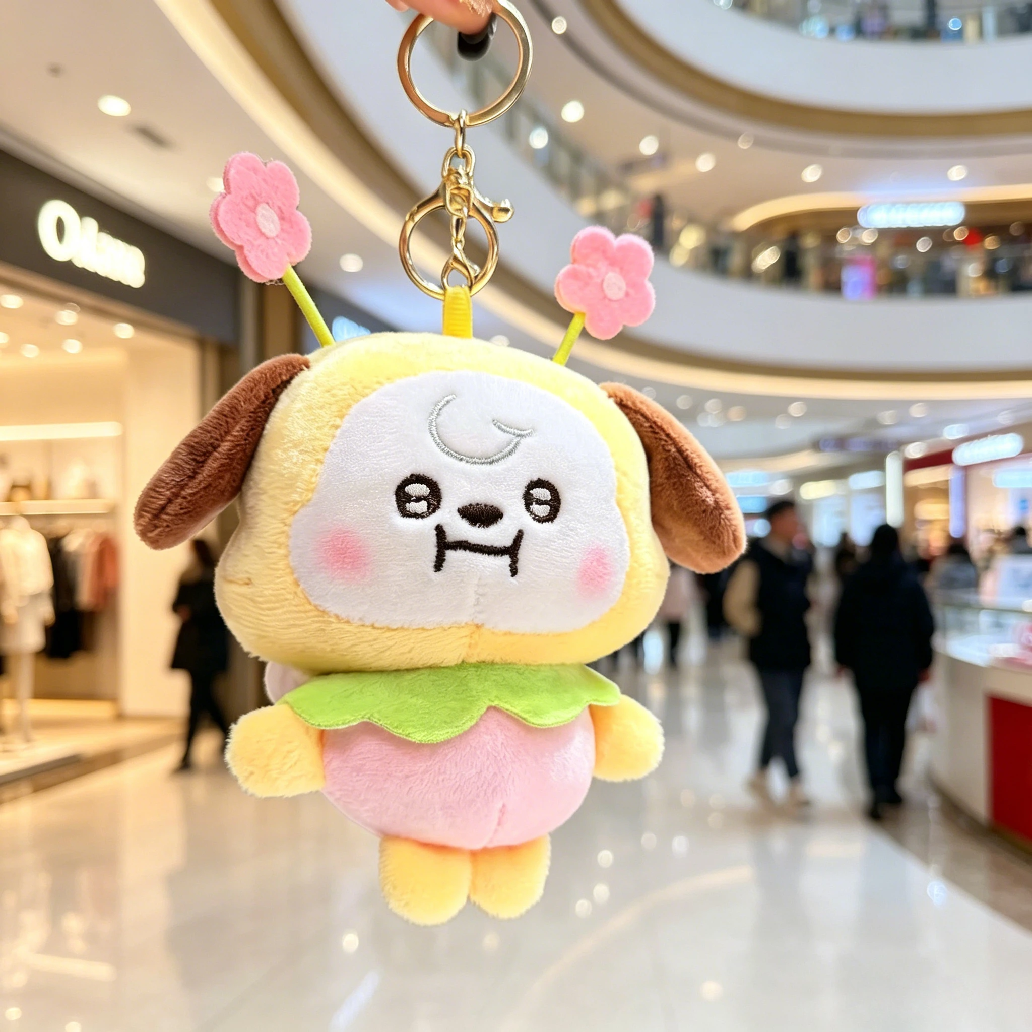 BT21 Spring Collection Chimmy Cooky Koya Shooky Tata Creative Anime Peripheral Cartoon Keychain Cute Backpack Decorative Doll - view 6