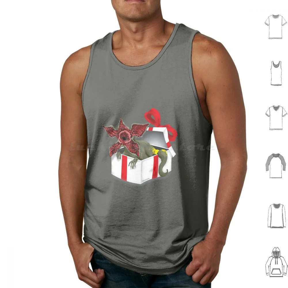 Fancy Demogorgon Dog-Demodog-Gift Box Tank Tops Print Cotton Petcisley Demodog Demo Dog Demogorgon Dart Dog Dogs Puppy Red