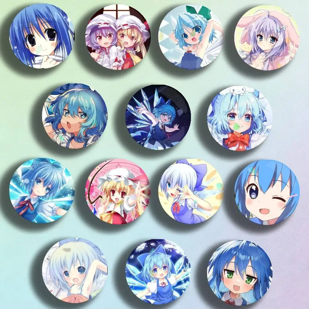 

TOUHOU Project Cirno Girl Badge Stage Brooches on Backpack Clothes Handmade Round Enamel Pins for Jewelry Gift Bag Accessory