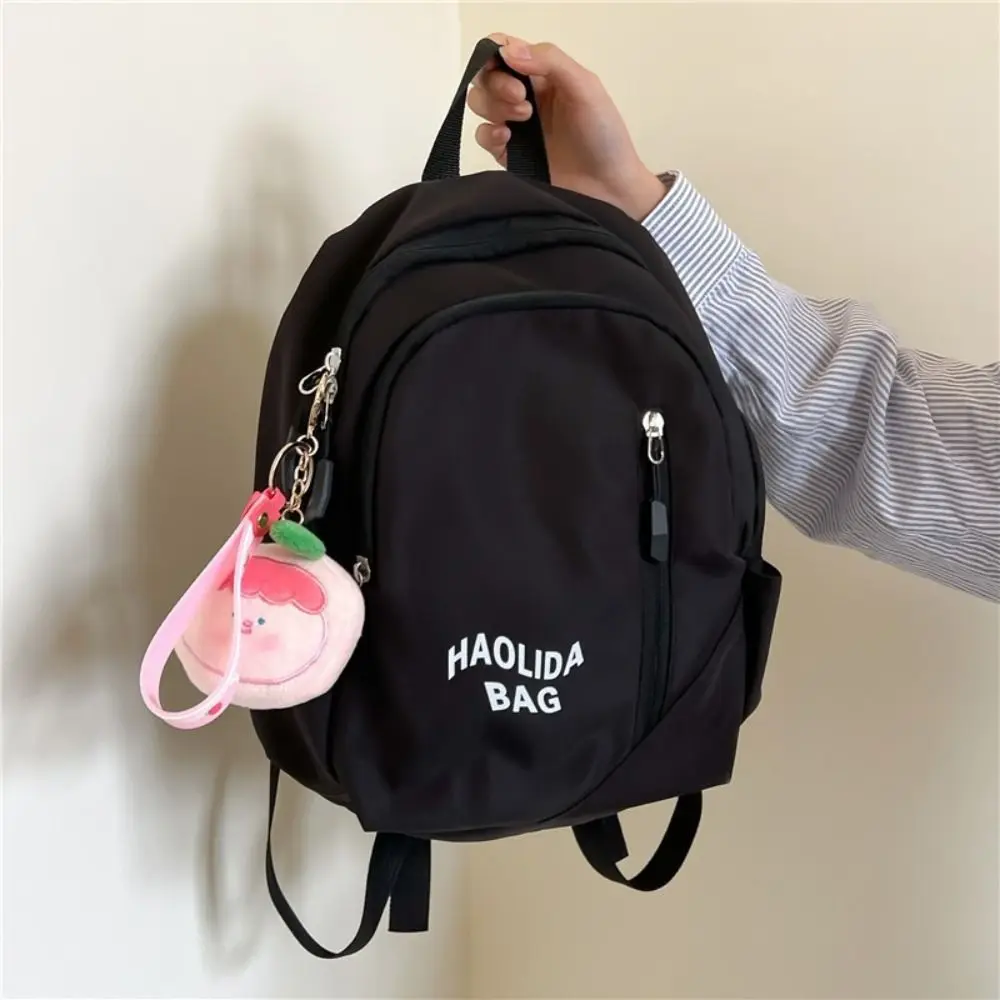 Leisure Ins Students Backpack Simple Cool School Bag Fashion Large Capacity Shoulder Bag Textbook