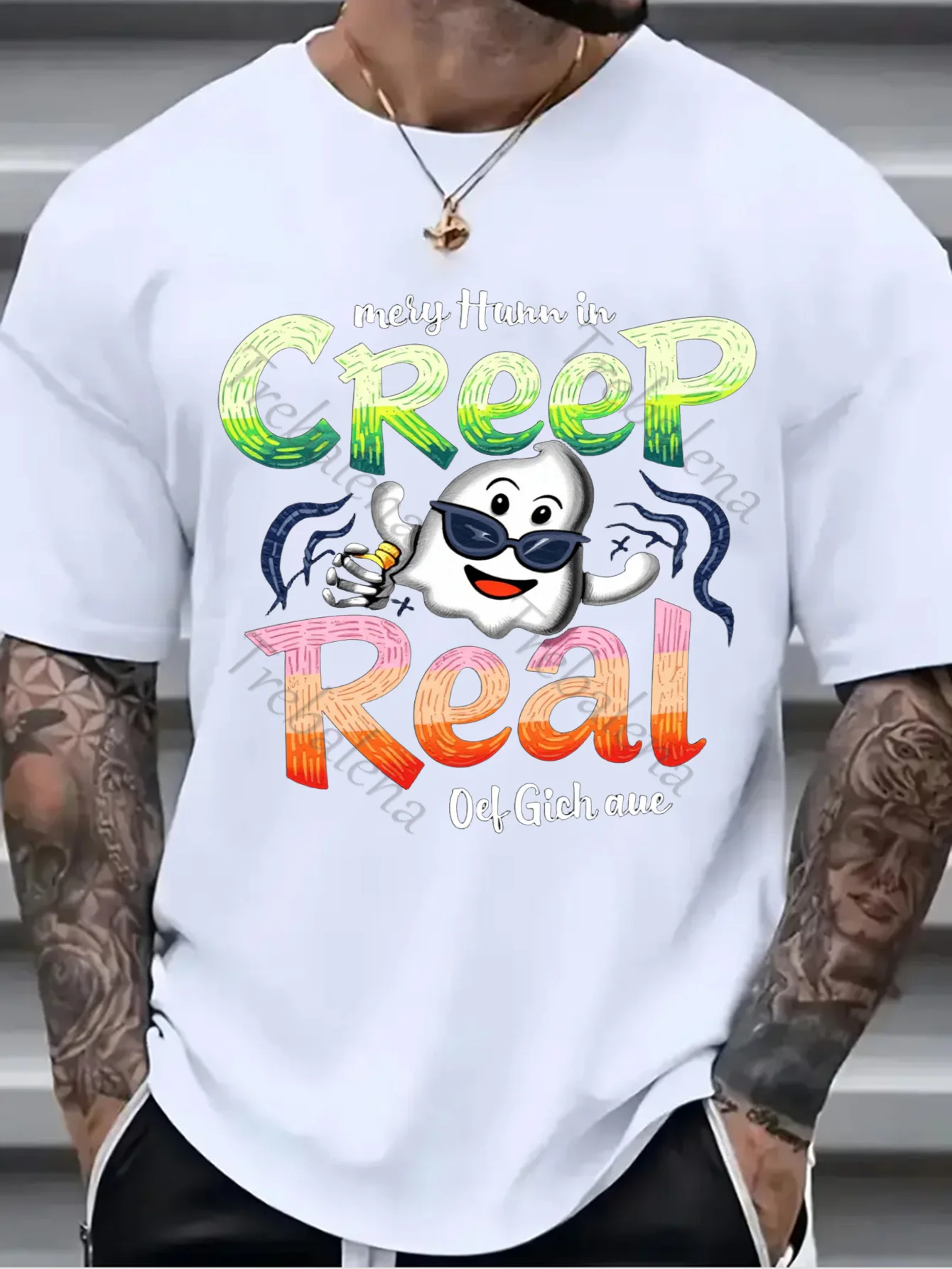 

1шт настенный гобелен "Creep Real: Fun Ghost Design для декора Хэллоуина"