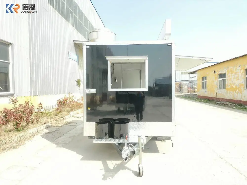 Przyczepa spożywcza z pełną sprzęt kuchenny dostosowaną wózki gastronomiczne pojazd do serwowania żywności do grilla