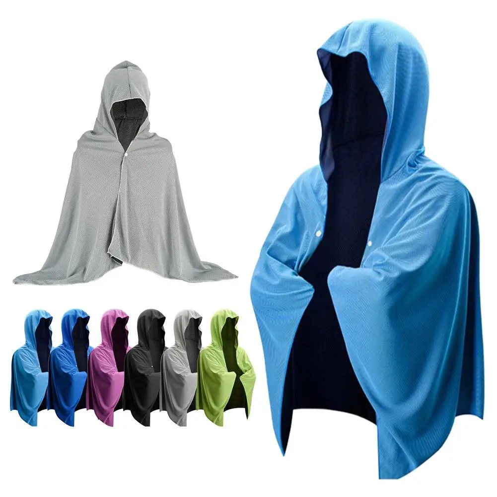 부드러운 소재 냉각 목도리 빠른 건조 통기성 후드 비치 타월 편안한 목 보호 스포츠 쿨 타월