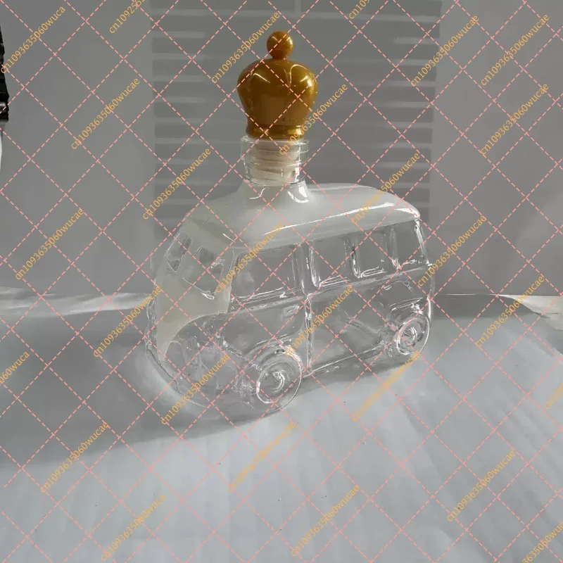Bus Shaped Glass Whiskey Decanter Wine Liquor Bottle Container Bar Home Decor