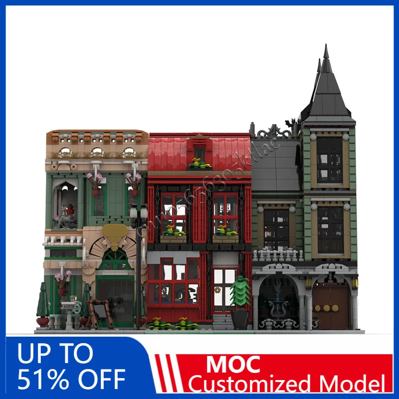 Nuovo 1441PCS Personalizzato MOC City Street Scena Unico Meccanico Modello di Casa Costruire Tecnologia FAI DA TE Mattoni di Montaggio Giocattolo Regali di Festa