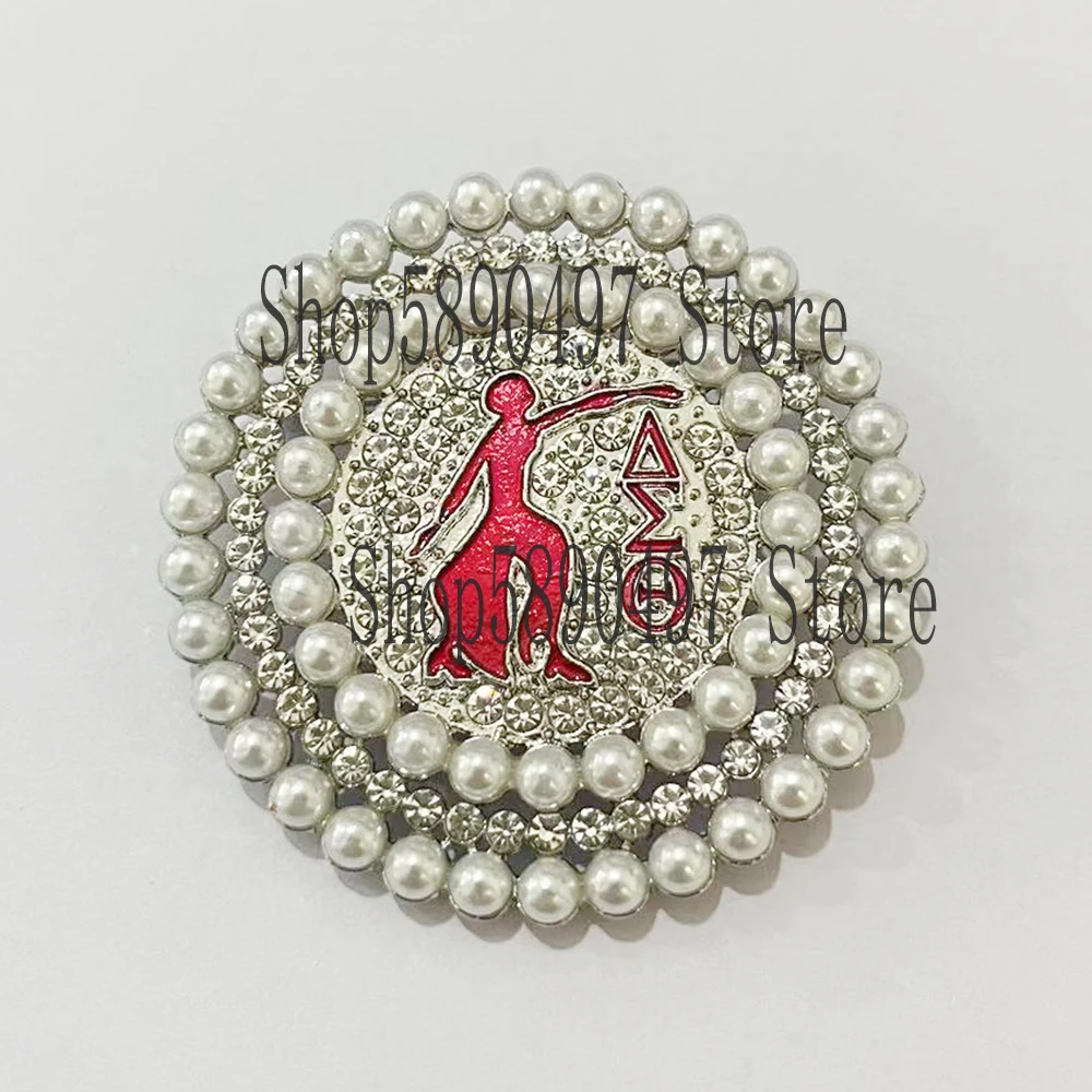 Handmade Greek Sorority Letter Girl Brooch Fashion Metal Pins Suit Shirt Jewelry Accessories