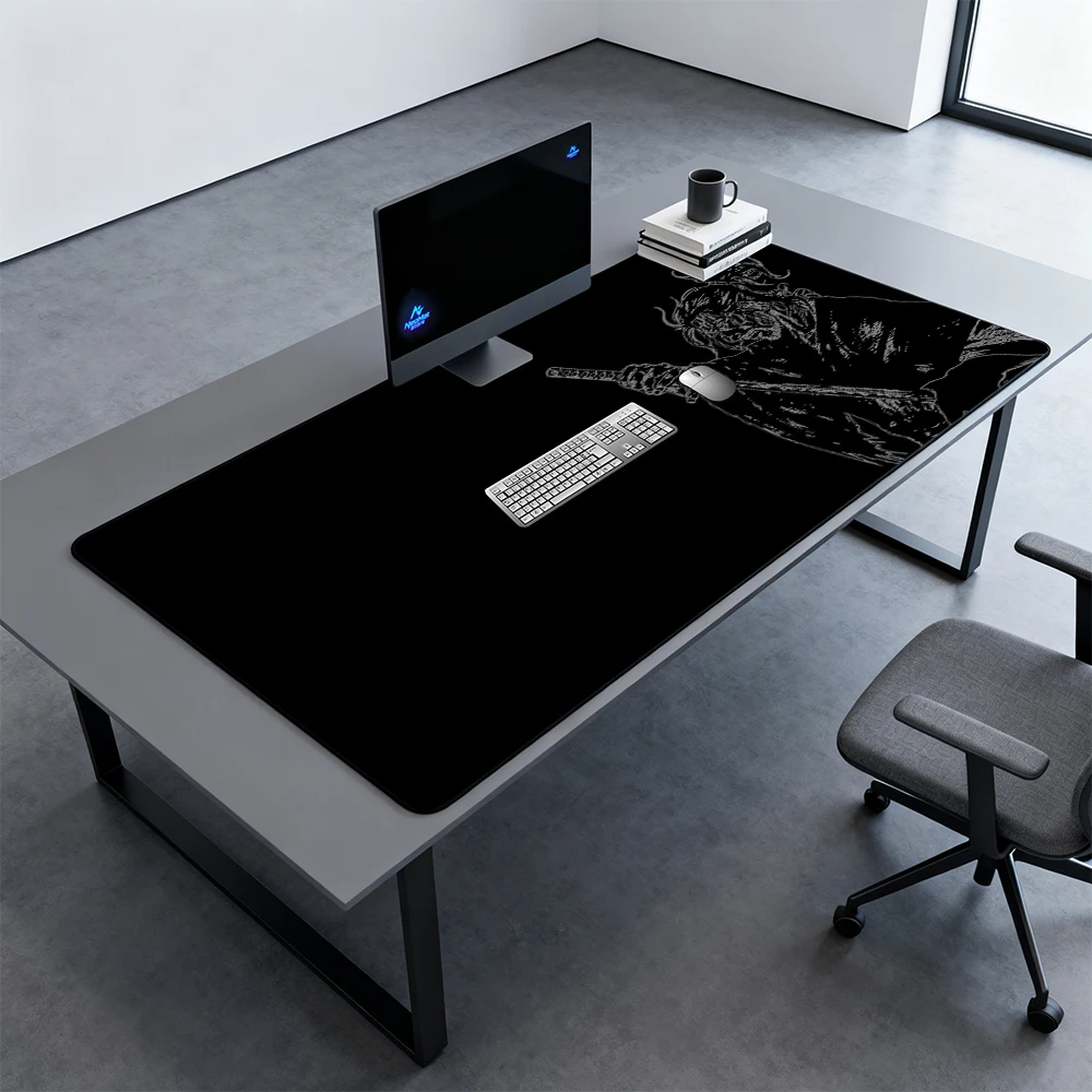 Samurai Desk Mat 1200x600 Katana Anime Mouse Pad Vagabond Gamer Carpets 1000x500 Black Gaming Mats 5mm Pc Keyboard Pad 900x600