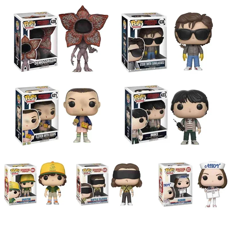 Figura POP Stranger Things Montauk personaje Eddie Dustin Steve figura de acción muñecas colección de juguetes decoración de habitación regalo de cumpleaños